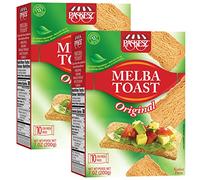 Snacktery Original Melba Toast Crackers - All Natural Thin and Crispy Flatbread Crackers - Classic Mini Toasts for Dips, Spreads, Salads - Tostadas Melba - 7 Oz, Pack of 2