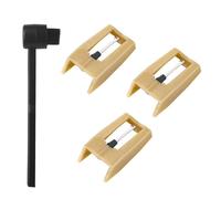 Snado 3 Pack Diamond Record Player Needles, Replacement for Crosley Victrola ION Jenson Boytone Turntables, with Stylus Cleaner Brush (Golden)