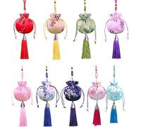 Snadulor 30 Pcs Drawstring Sachet Bags,Chinese Sachet Silk Brocade Coin Bags Pouches with Drawstring Jewelry Gift Bag Candy Sachet Bag.