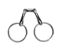 Snaffle Bits For Horses, Horse Bit Flexible Linking Polished O Ring Stainless Steel Mouth For Racing Training