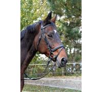 Covalliero Classic Leather Snaffle Bridle, Black, Full Size