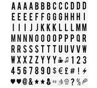 SNAGAROG 104pcs Cinema Light Box Letters 65x35mm Led Cinema Board Light Box Replacement Letters & Numbers Symbols for A3 A4 A5 Cinematic Lamp Box, Halloween Decoration (Black)