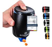 snagger - The snack dispenser // clean hands when snacking // suitable for peanuts, NicNacs, etc. // Men's gamer gift // Made in Germany (black-blue)