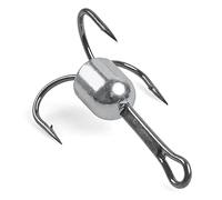 Snagging Hooks Snagging Weighted Treble Hooks Large Treble Fishing Hook Bunker Snag Hook with Weight for Saltwater Freshwater Bass Trout Salmon 5/0 6/0 8/0 10/0 (5/0-1oz-5pcs)
