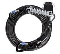 Snagle Paw Dog Leads for Yard 50FT-1000LBS Break Strength,Heavy Duty Tie Out Cable for Dogs with Swivel Lockable Hook & Spring,Chew Proof Dog Chain for Outside,Dog Run Cable for Medium Large Dogs
