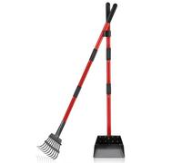 Snagle Paw Dog Poop Scoop with Removable Rake & Rake Dog Waste Collector for Large Medium Dogs, Dog Shovel Pooper for Poop without Bending, Dog Pile Collector for Garden, Lawn, Gravel