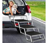 Snagle Paw Extra Wide Dog Ramps for Cars,48.2cm Widen Steps Large Dogs with Non-Slip Surface,Portable Aluminum Folding Pet Ramp Dogs,Lightweight Stairs Cars SUV & Trucks, Supports up to 100KG