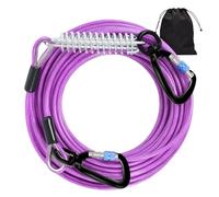 Snagle Paw Heavy Duty Long Dog Leads for Yard 150FT-1000LBS Break Strength,Dog Tie Out Cable with Swivel Lockable Hook & Spring,Chew Proof Dog Chain for Outside,Dog Run Cable for Medium Large Dogs