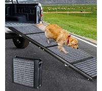 Snagle Paw Longest 180cm Dog Car Ramp,Protable Stairs for Large Dogs with Anti-Slip Rug Surface,Folding Pet Ramp Stairs Up to 140KG Pet Step for Medium & Large Dogs Get Into a Car, SUV & Truck