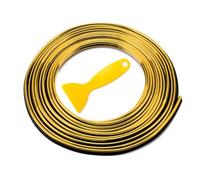 SNAHLPER Car Interior Moulding Trim for Jaguar XE (X760) 2015 2016 2017 2018 2019, Automotive Gap Fillers Moulding Line, Flexible Edge Strip, Decorative Stickers, Accessories,Gold-5m