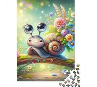 Snail 1000 Piece Jigsaw Puzzle Stressful Workers Anxiety Relief Cognitive Training Leisure Activity 52x38cm/1000pcs
