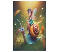 Snail And Elf 1000 Piece Wooden Jigsaw Puzzles for Adults & Kids - Puzzle for Teens 78×53cm