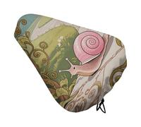 Snail (Art Nouveau) Bike Seat Cushion Waterproof Bicycle Seat Cover with Drawstring Comfort Dustproof Rain Proof Protection Bike Seat for Outdoor Most Bicycles Mountain Road Bikes