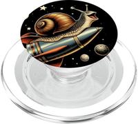 Snail Astronaut Cosmic Blast Rocket PopSockets PopGrip for MagSafe