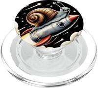 Snail Astronaut Cosmic Blast Rocket PopSockets PopGrip for MagSafe