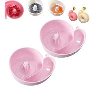 Snail Automatic Drain Basket, 2025 New Rotating Fruit & Vegetable Washing Bowl with Strainer, Portable Drainer Fruits Washing Basin, Multipurpose Rinse Drain Basket (2pcs Pink)
