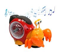 Snail Baby Toys, 2026 New Baby Toys Crawling Walking Snail Toys, Educational Learning Toy Crawling Toy for 1 2 3 Year Old Boys Girls Music Light Educational Snail Toy for 6-18 Months (Orange)