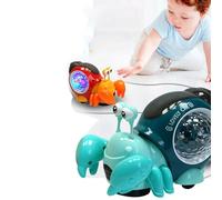 Snail Baby Toys,Crawling Walking Snail Toys With Musical Light, Musical Light Interactive Crawling Sensory Toy,Educational Learning Crawl Toy for 1 2 3 Year Old Boys Girls (GN1)