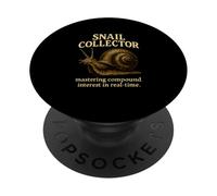 Snail Collector Mastering Compound Interest In Real Time PopSockets Adhesive PopGrip