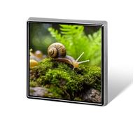 Snail Crawling Lapel Pin for Men Brooches And Pins for Women Square Metal Badge for Shirts, Jackets, Hats | Durable Fashion Accessory & Gift for Men, Women, Events