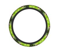 Snail Crawling Printed Steering Wheel Cover Elastic Stretch Car Wheel Wrap Breathable Non-Slip Steering Wheel Protector for Car Truck SUV