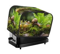 Snail Crawling Toaster Cover 2 Slice, Waterproof Bread Machine Covers with Pockets Universal Size Kitchen Small Appliance Cover with Handle, Dust and Fingerprint Protection