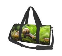 Snail Crawling Travel Duffel Bag Sports Gym Bag, Lightweight Overnight Weekender Bag With Shoes Compartment Yoga Gym Sports Bag For Men Women