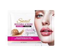 Snail-Derived Reconstructed Collagen Anti-Wrinkle Nourishing Lip Mask - Deeply Moisturises & Repairs Dry Chapped Lips, Leaves Lips Plump, Soft & Smooth, Gentle Hydrating Lip Care for Daily Use (1Pc)
