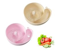 Snail Drain Basket, Vegetable Washing Basket, Rotating Strainer in Shape, Kitchen Utensils for Vegetables, Fruit, Salad, Tomato Snack, Fridge, Garden Pink*1 Cream White*1