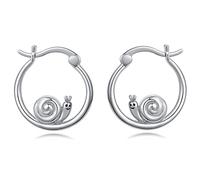 Snail Earrings Huggie Hoop Earrings 925 Sterling Silver Hypoallergenic Small Huggie Cartilage Earring Cute Animal Cuff Hoops for Women Girls