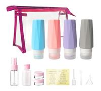 SNAIL GARDEN 14 Pack Travel Toiletry Bottles Set,90ml Leak Proof Silicone Travel Tubes for Toiletries,Travel Toiletries Containers for Lotion Liquid Shampoo Cosmetic