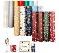 SNAIL GARDEN 14 Sheets Christmas Vinyl with 2 Transfer Stickers, Non-Heat Transfer Iron on Vinyl with 5 Solid + 9 Christmas Pattern Sticker Sheets for Tumbler Cups, Jars, Christmas Projects