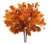 SNAIL GARDEN 2 Bunches Artificial Autumn Oak Leaves Stems (55cm) - Realistic Gradient Fall Decor, Autumn Decorations for Vase, Thanksgiving, Festival & Home