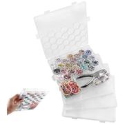 SNAIL GARDEN 4-Pack Secure Seal Bead Storage Boxes with 3 Sizes Grids, 26-Compartment Clear Plastic Organiser with Secure 4-Clasp Lid for Jewellery, Crafts, Fishing Tackle, DIY Tools & Small Parts