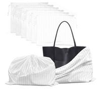 SNAIL GARDEN 6Pcs 19.6" Striped Dust Bags for Handbags, white, Striped
