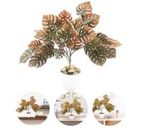 SNAIL GARDEN Artificial Monstera Plant,40cm Indoor Artificial Monstera with Pots and Pebbles,No Assembly Fake Potted Monstera,Gradients Monstera Plants,Fake Cheese Plant for Home,Shelf,Desk,Bathroom