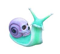 Snail Garden Ornament | Halloween Skeleton Snail Resin Crafts | Gothic Skull Snails Statue Design Ornament | Horror Style Decorative Bracket | Sculpture for Home, Garden, Patio, Desk
