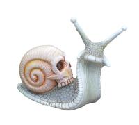 Snail Garden Ornament | Halloween Skeleton Snail Resin Crafts | Gothic Skull Snails Statue Design Ornament | Horror Style Decorative Bracket | Sculpture for Home, Garden, Patio, Desk