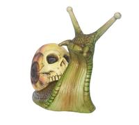 Snail Garden Ornament | Halloween Skeleton Snail Resin Crafts | Gothic Skull Snails Statue Design Ornament | Horror Style Decorative Bracket | Sculpture for Home, Garden, Patio, Desk