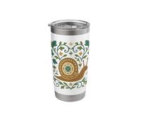 Snail Graphic Cute Folk Pattern Botany Art Cottagecore Snail Stainless Steel Insulated Tumbler