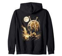 Snail Howling at the Moon Meme Zip Hoodie