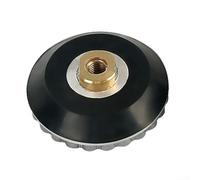 Snail Lock Backing Pad for M14 and 5/8-11 Thread | 4/5 Inch Aluminum Rubber Adapter Plate with Central Water Hole for Wet Stone Polishing | Quick Change Grinding(4inch 14mm thread)