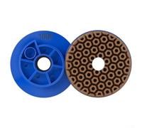 Snail Lock Edge Grinding Wheel 100mm For Automatic Polishing Machines, Beveled Resin Disc For Marble Granite Concrete Floor Wet Use(100Grit)