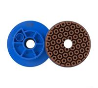 Snail Lock Edge Grinding Wheel 100mm For Automatic Polishing Machines, Beveled Resin Disc For Marble Granite Concrete Floor Wet Use(50Grit)
