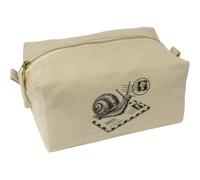'Snail Mail' Canvas Wash Bag/Makeup Case (CS00043255)
