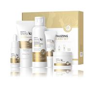 Snail Mucin Essence Skincare Set,5PCS Snail Korean Skin Care for Teenage Girls,Cleanser Toner Moisturiser Set,Facial Kit for Women and Men,Improve Dull Skin,Hydrating & Anti-Aging (5PCS Snail)