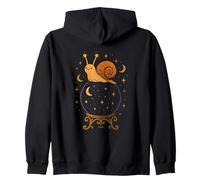 Snail on Crystal Ball Stars Zip Hoodie