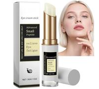 Snail Peptide Eye Cream Stick,Under Eye Balm Stick for Dark Circles and Puffy Eyes,Wrinkle&Eye Bag Remover with Snail Mucin,Moisturizing Anti-Aging Eye Cream Stick for Glowing Skin,Easy to Use&Carry