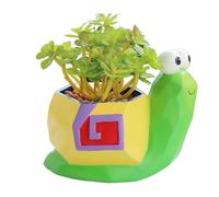 Snail Pot - Resin Snail Pots Cute Plant Vase | Decorative Garden Ornaments Small Animal Home Decor for Living Room & Cactus