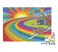 Snail Racing Derby Madness Wooden Jigsaw Puzzle Waterproof 1000 Piece Puzzles for Adults Impossible Home Decoration
